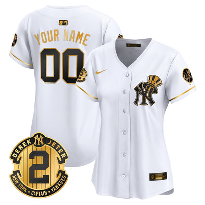 New York Yankees Derek Jeter Patch Vapor Premier Limited Custom Jersey V2 - All Stitched