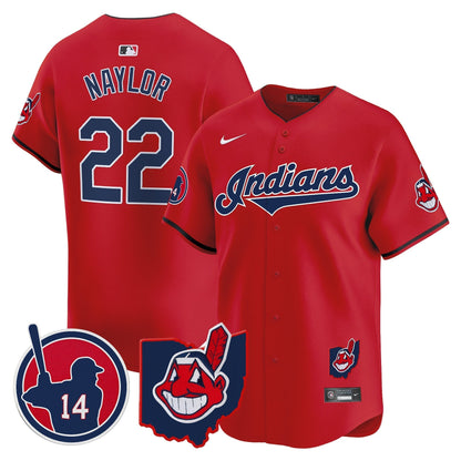 Men's Cleveland Indians Larry Doby Patch Vapor Premier Limited Jersey - All Stitched