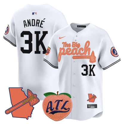Men's Atlanta Braves The Big Peach Vapor Premier Limited Jersey V2 - All Stitched
