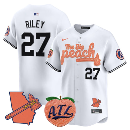 Men's Atlanta Braves The Big Peach Vapor Premier Limited Jersey V2 - All Stitched