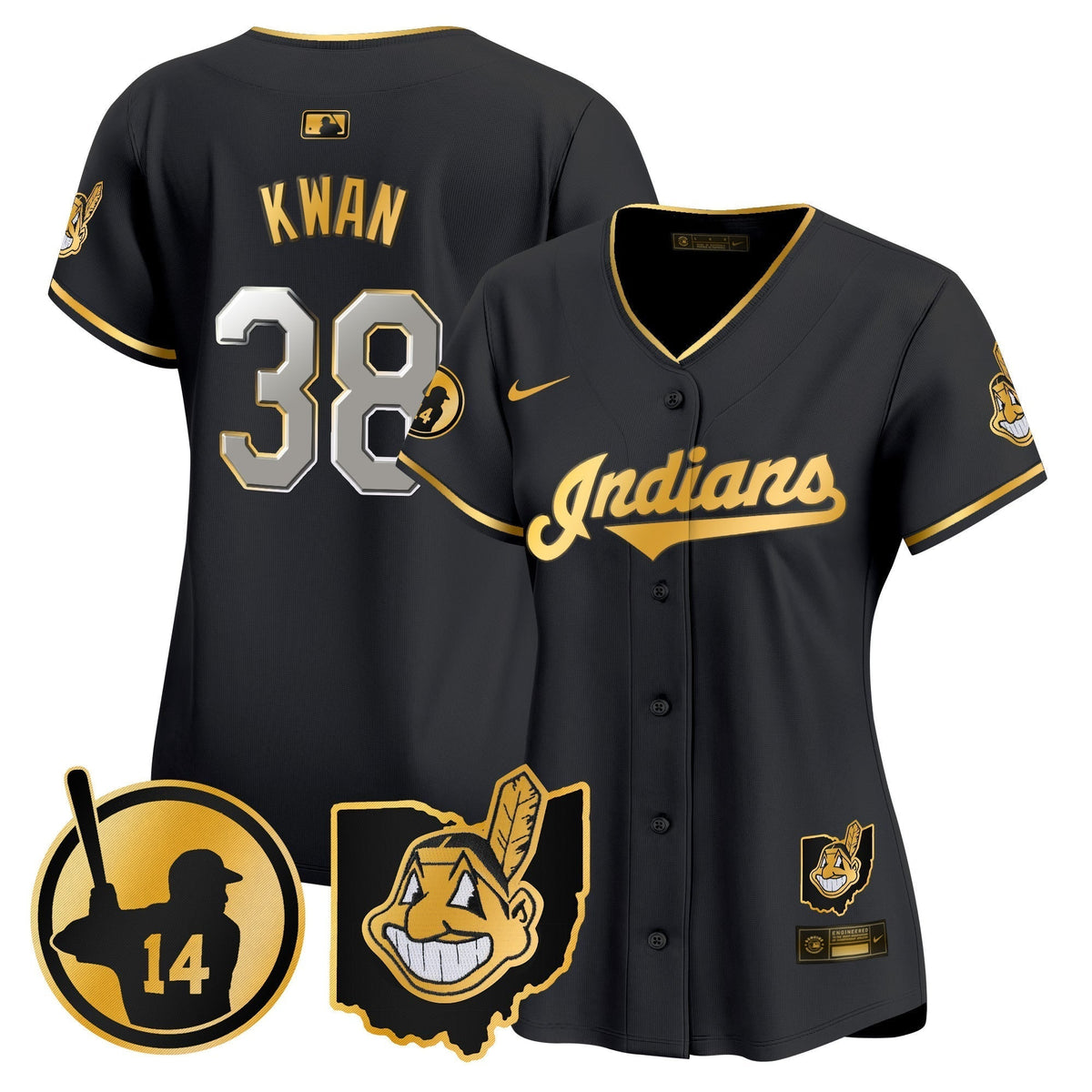 Women's Cleveland Indians Larry Doby Patch Vapor Premier Limited Jersey - All Stitched