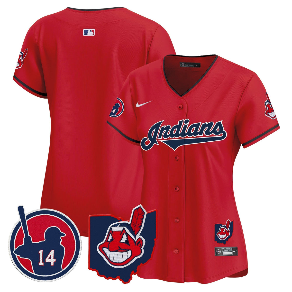 Women's Cleveland Indians Larry Doby Patch Vapor Premier Limited Jersey - All Stitched