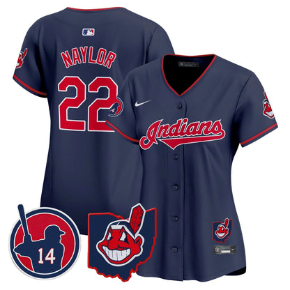 Women's Cleveland Indians Larry Doby Patch Vapor Premier Limited Jersey - All Stitched