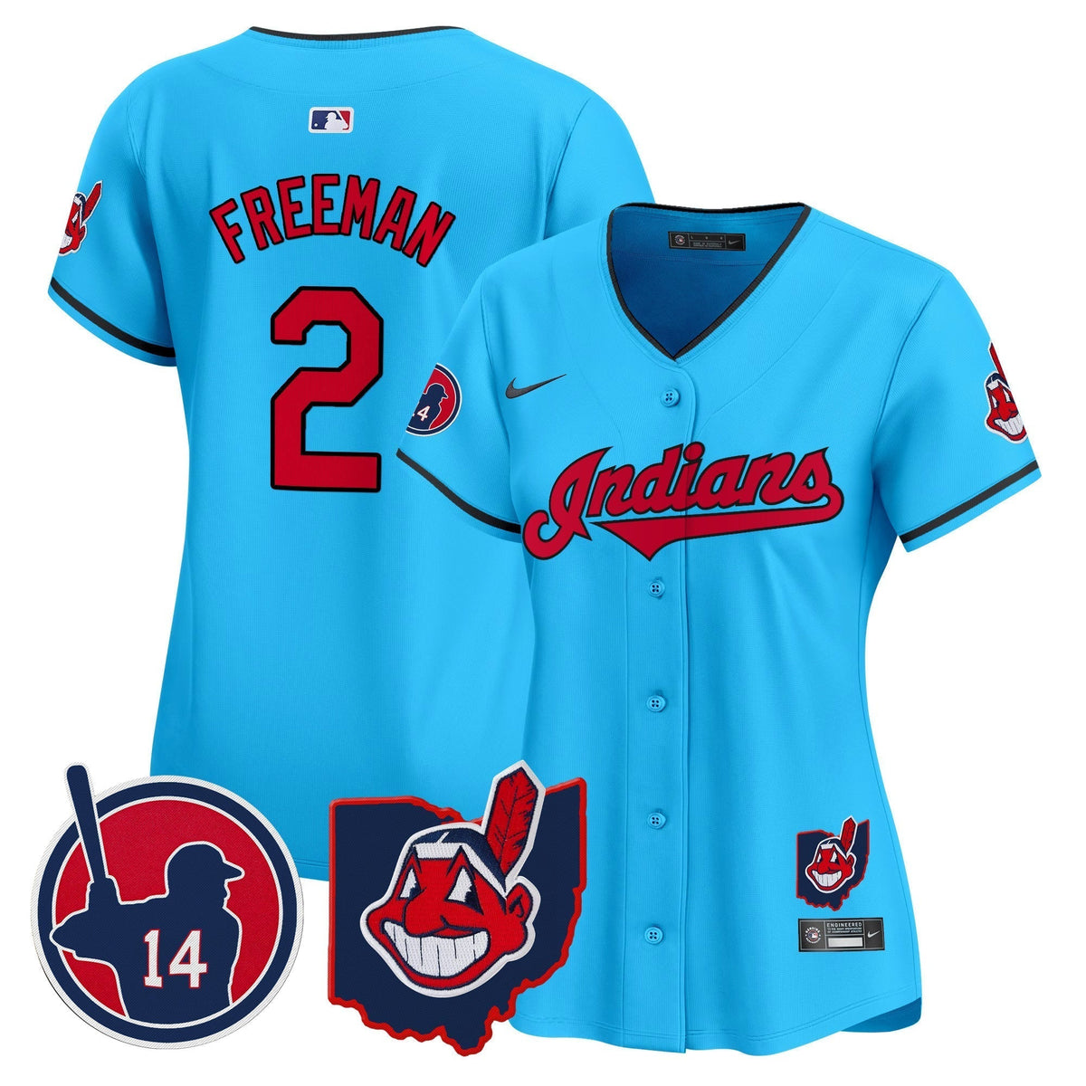 Women's Cleveland Indians Larry Doby Patch Vapor Premier Limited Jersey - All Stitched