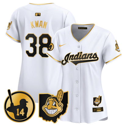 Women's Cleveland Indians Larry Doby Patch Vapor Premier Limited Jersey - All Stitched