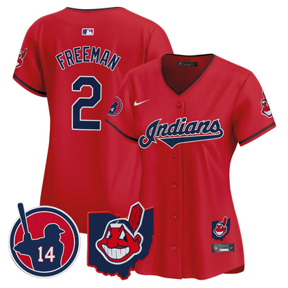 Women's Cleveland Indians Larry Doby Patch Vapor Premier Limited Jersey - All Stitched