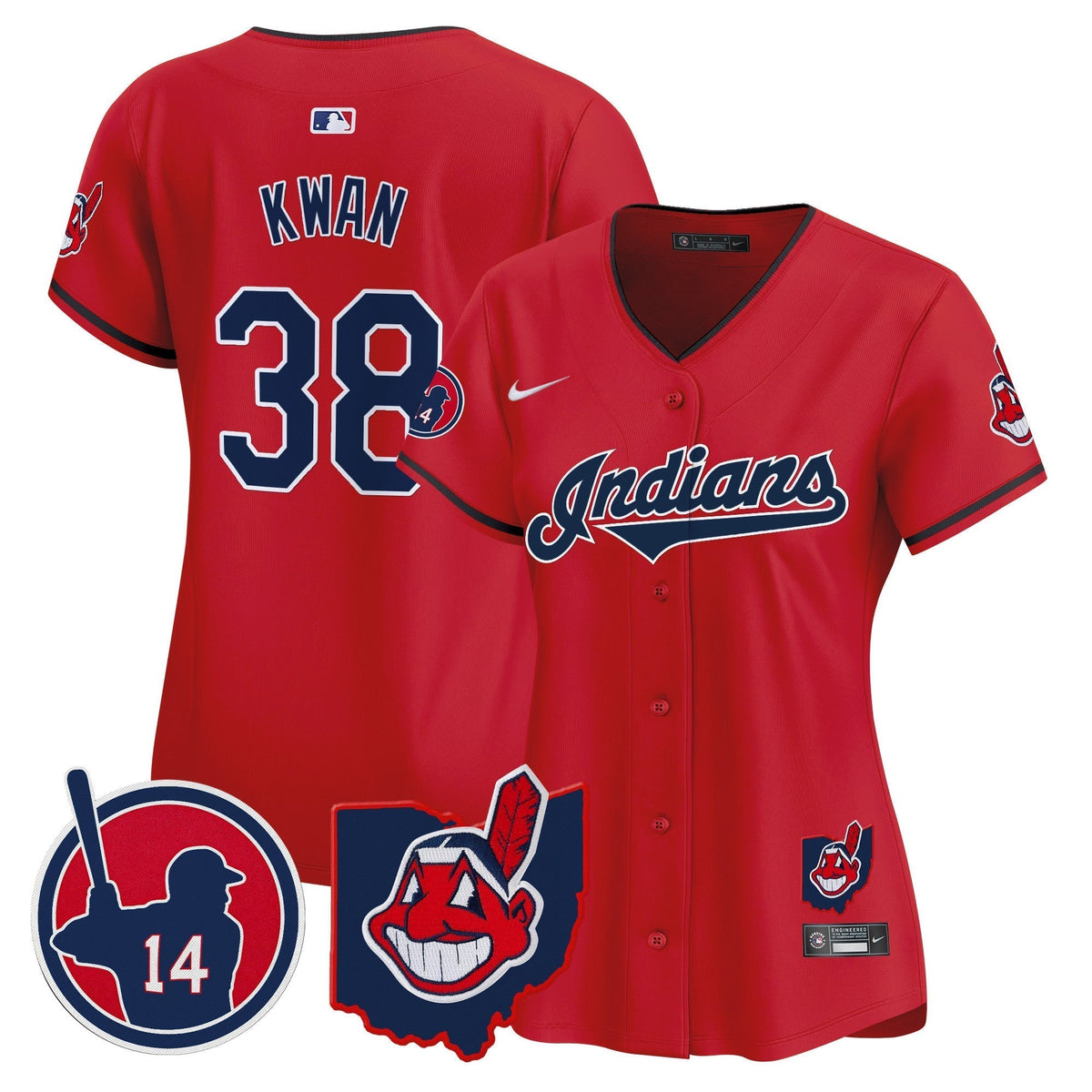 Women's Cleveland Indians Larry Doby Patch Vapor Premier Limited Jersey - All Stitched