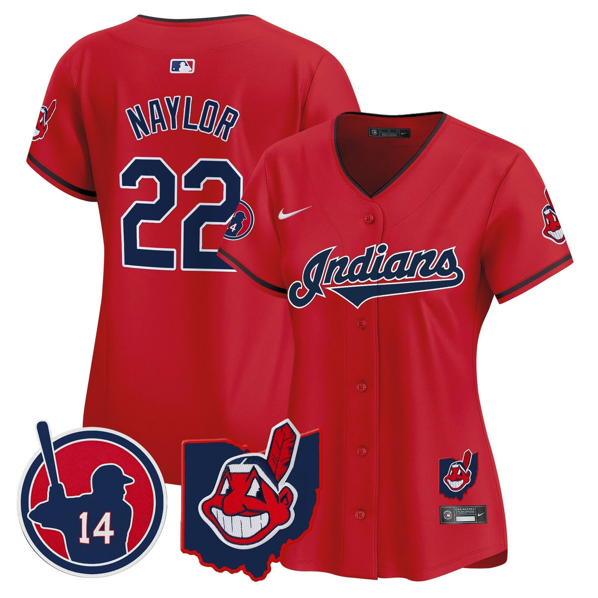 Women's Cleveland Indians Larry Doby Patch Vapor Premier Limited Jersey - All Stitched