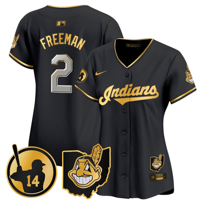 Women's Cleveland Indians Larry Doby Patch Vapor Premier Limited Jersey - All Stitched