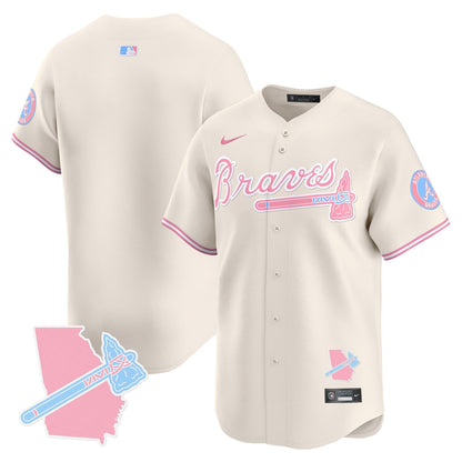 Unisex Atlanta Braves Bubblegum Pink Vapor Premier Limited Jersey - All Stitched