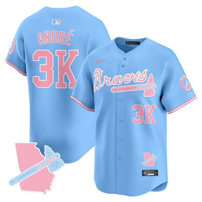 Unisex Atlanta Braves Bubblegum Pink Vapor Premier Limited Jersey - All Stitched