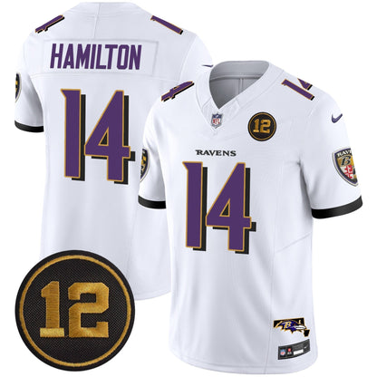 Men's Ravens Jacoby Jones Patch Vapor Limited Jersey - All Stitched