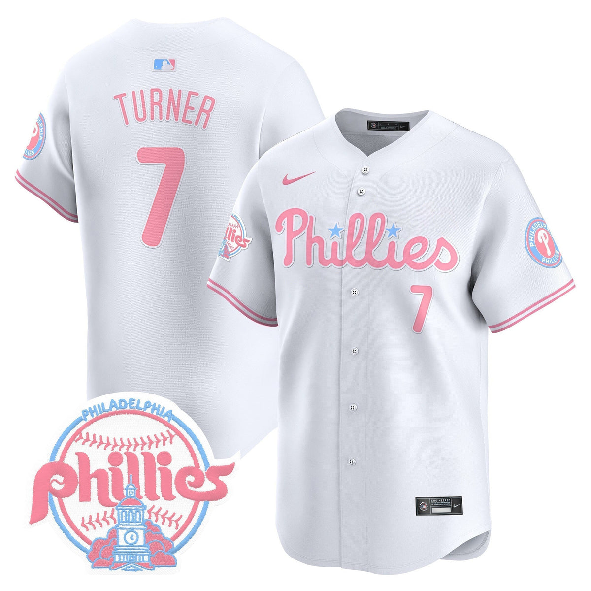 Unisex Phillies Bubblegum Pink Vapor Premier Limited Jersey V2 - All Stitched