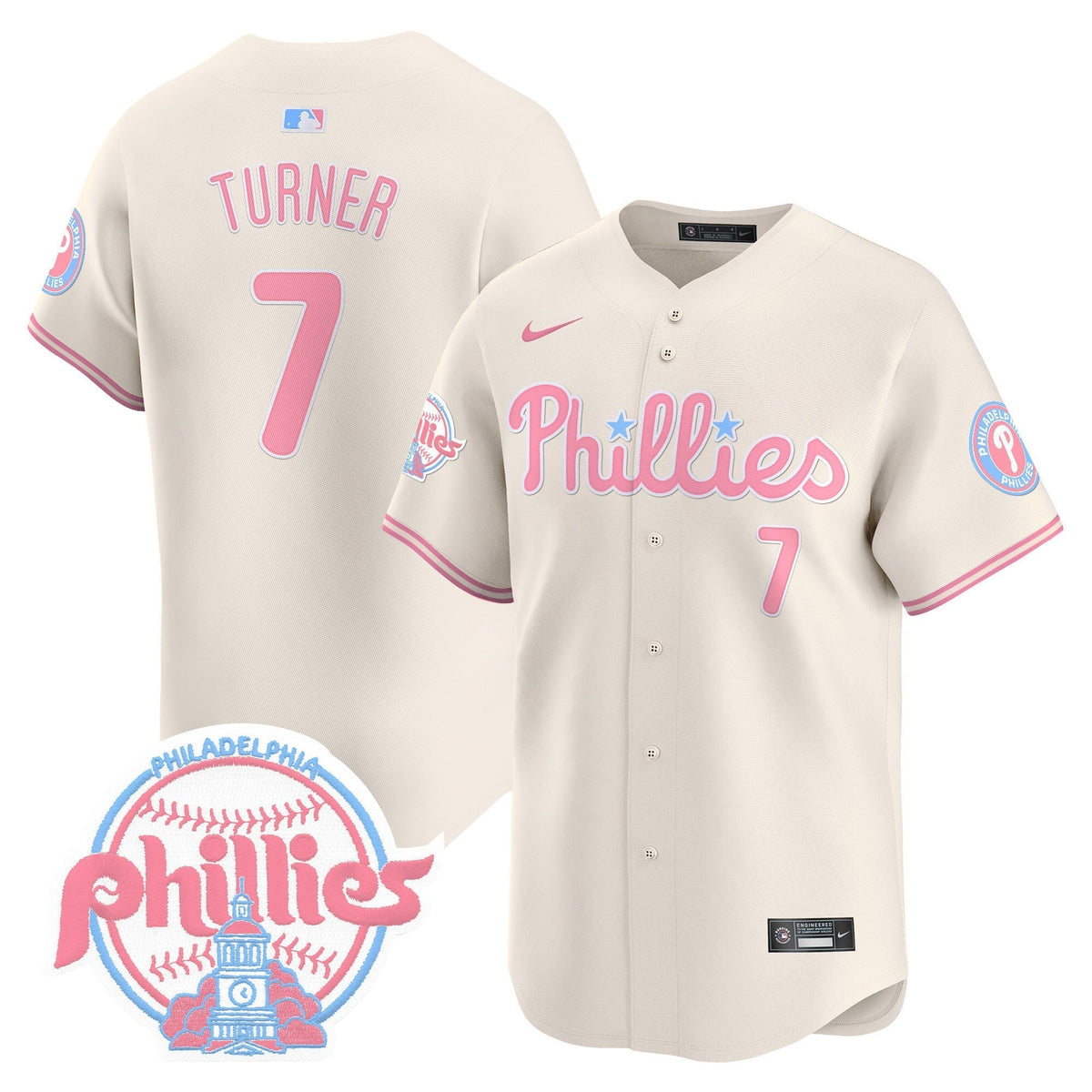 Unisex Phillies Bubblegum Pink Vapor Premier Limited Jersey V2 - All Stitched