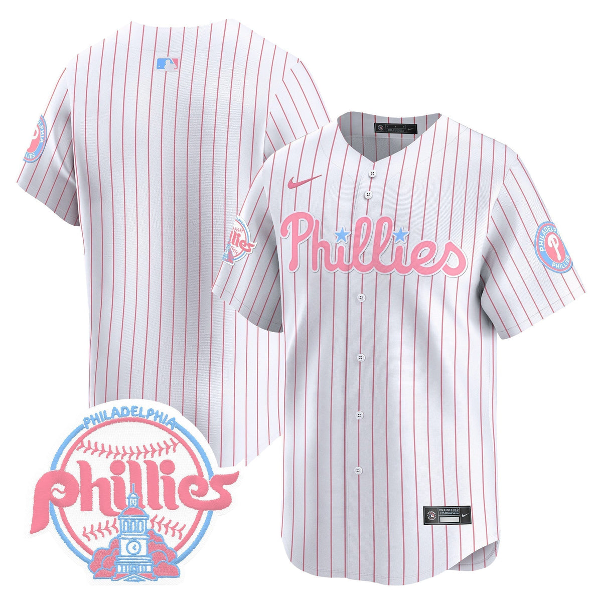 Unisex Phillies Bubblegum Pink Vapor Premier Limited Jersey V2 - All Stitched