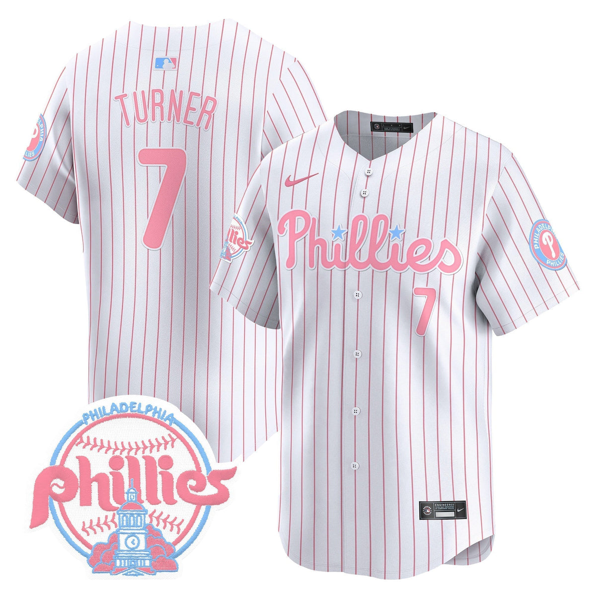 Unisex Phillies Bubblegum Pink Vapor Premier Limited Jersey V2 - All Stitched