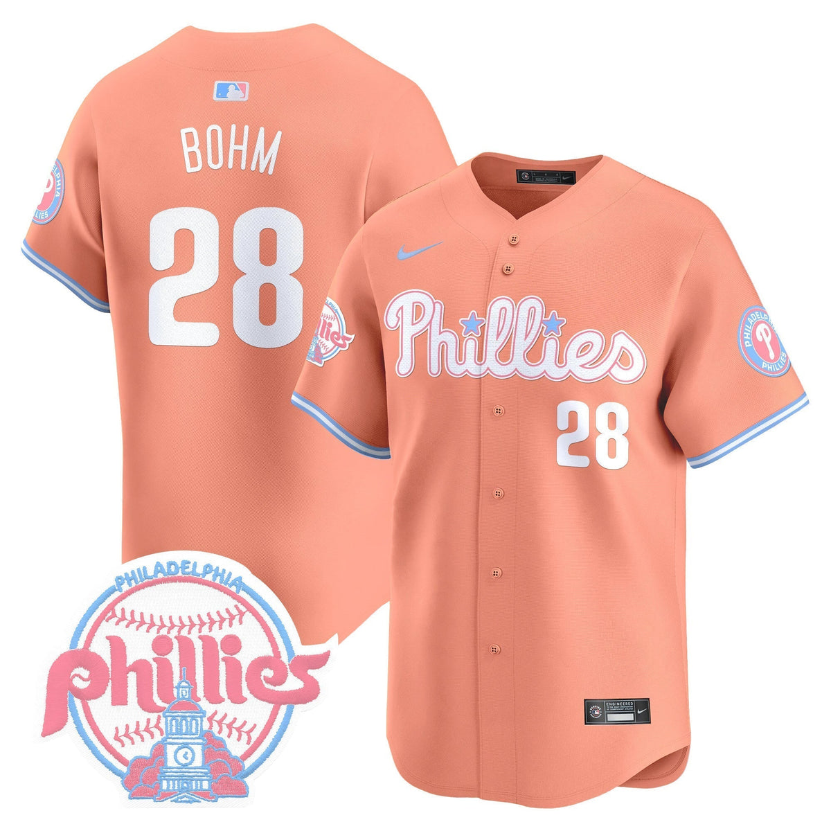 Unisex Phillies Bubblegum Pink Vapor Premier Limited Jersey V2 - All Stitched