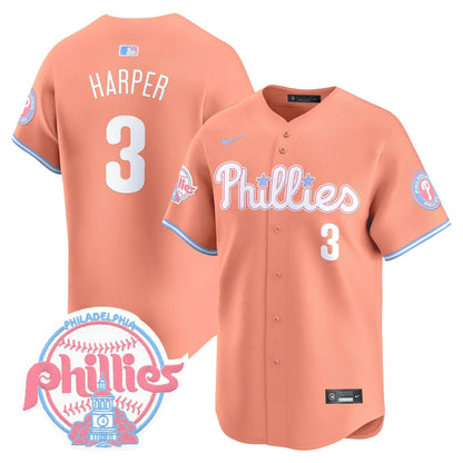Unisex Phillies Bubblegum Pink Vapor Premier Limited Jersey V2 - All Stitched