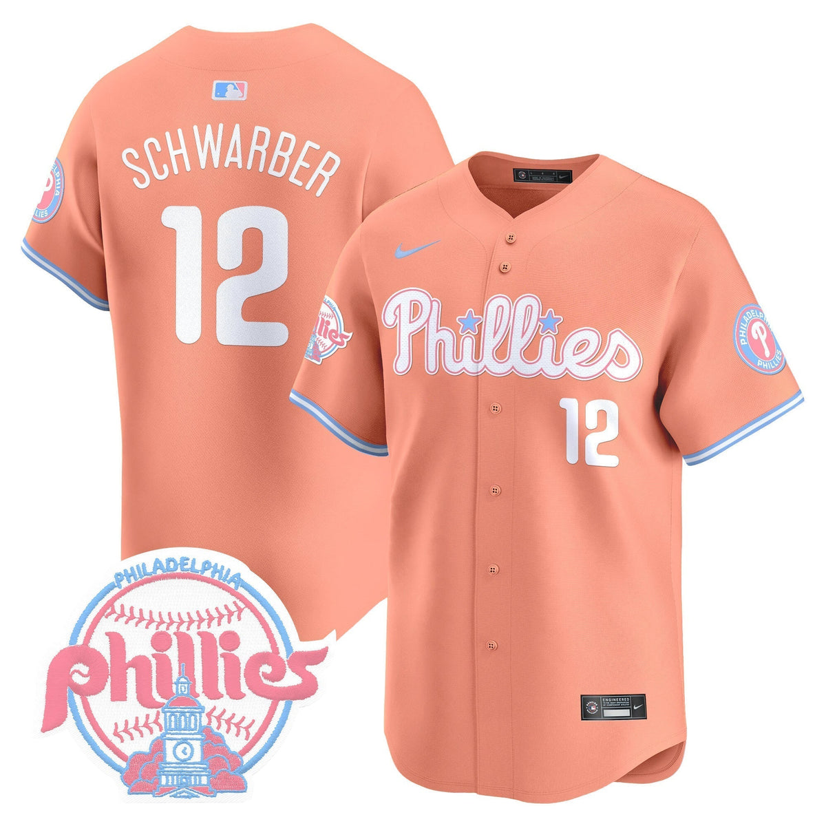 Unisex Phillies Bubblegum Pink Vapor Premier Limited Jersey V2 - All Stitched