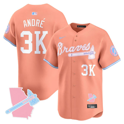 Unisex Atlanta Braves Bubblegum Pink Vapor Premier Limited Jersey - All Stitched