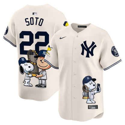 Unisex New York Yankees Peanut Snoopy Vapor Premier Limited Jersey - Printed