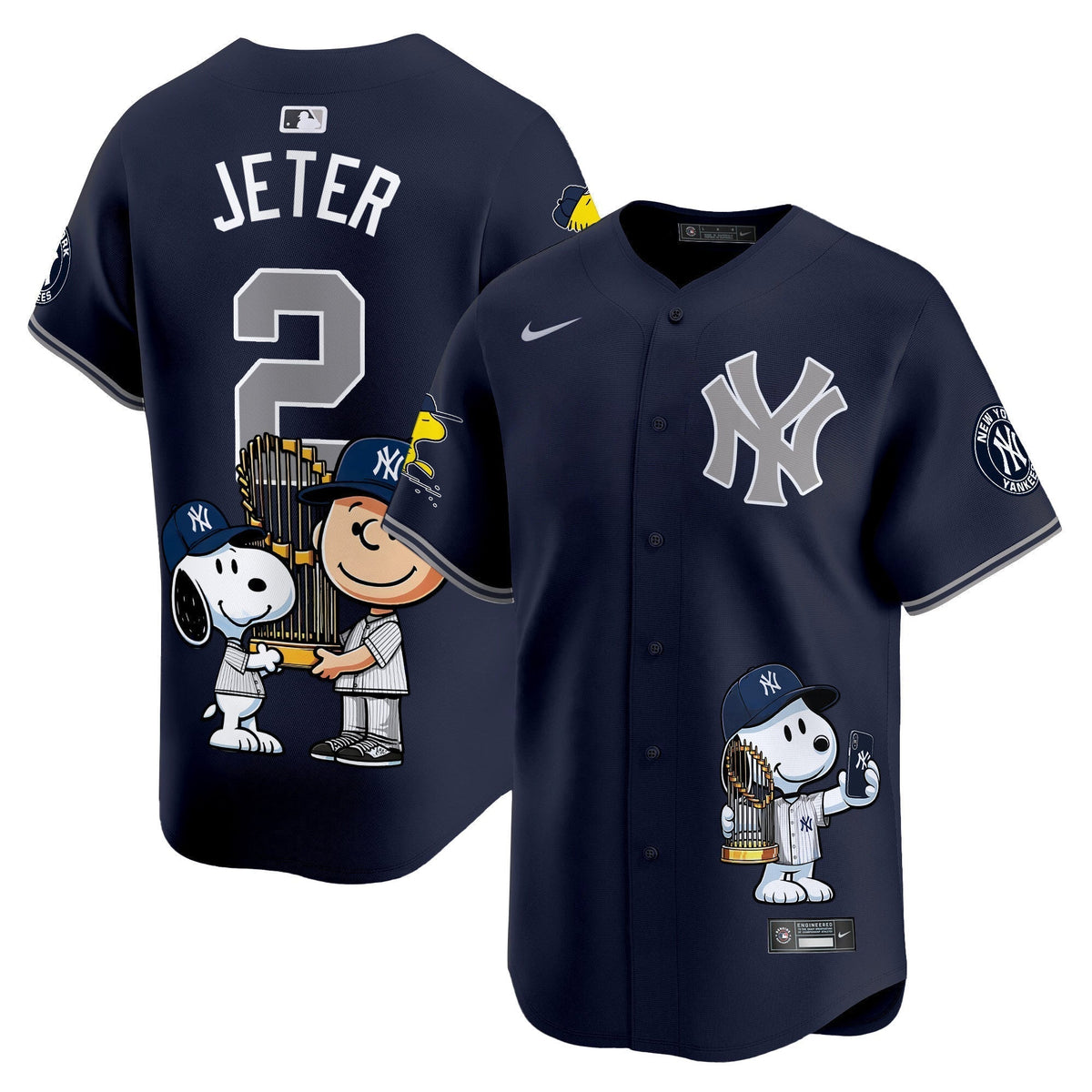 Unisex New York Yankees Peanut Snoopy Vapor Premier Limited Jersey - Printed