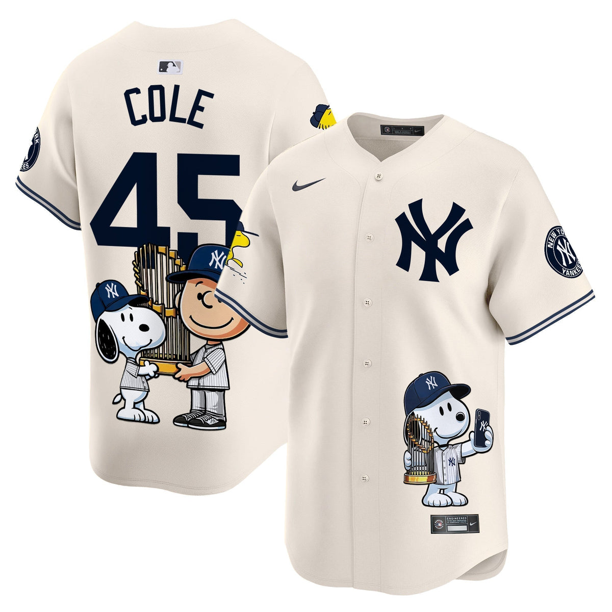 Unisex New York Yankees Peanut Snoopy Vapor Premier Limited Jersey - Printed