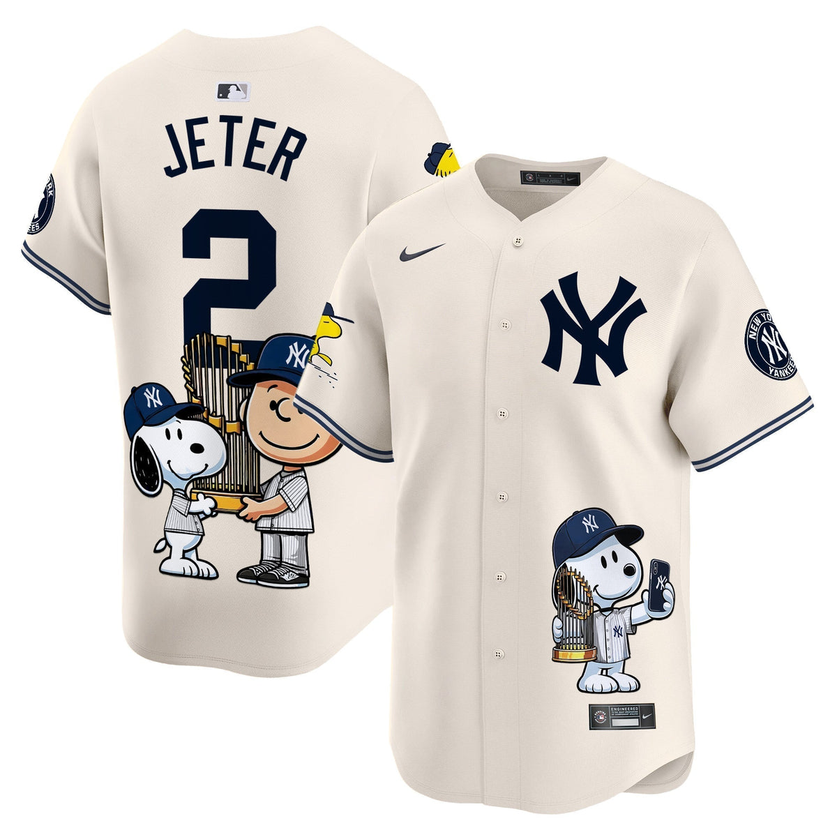 Unisex New York Yankees Peanut Snoopy Vapor Premier Limited Jersey - Printed