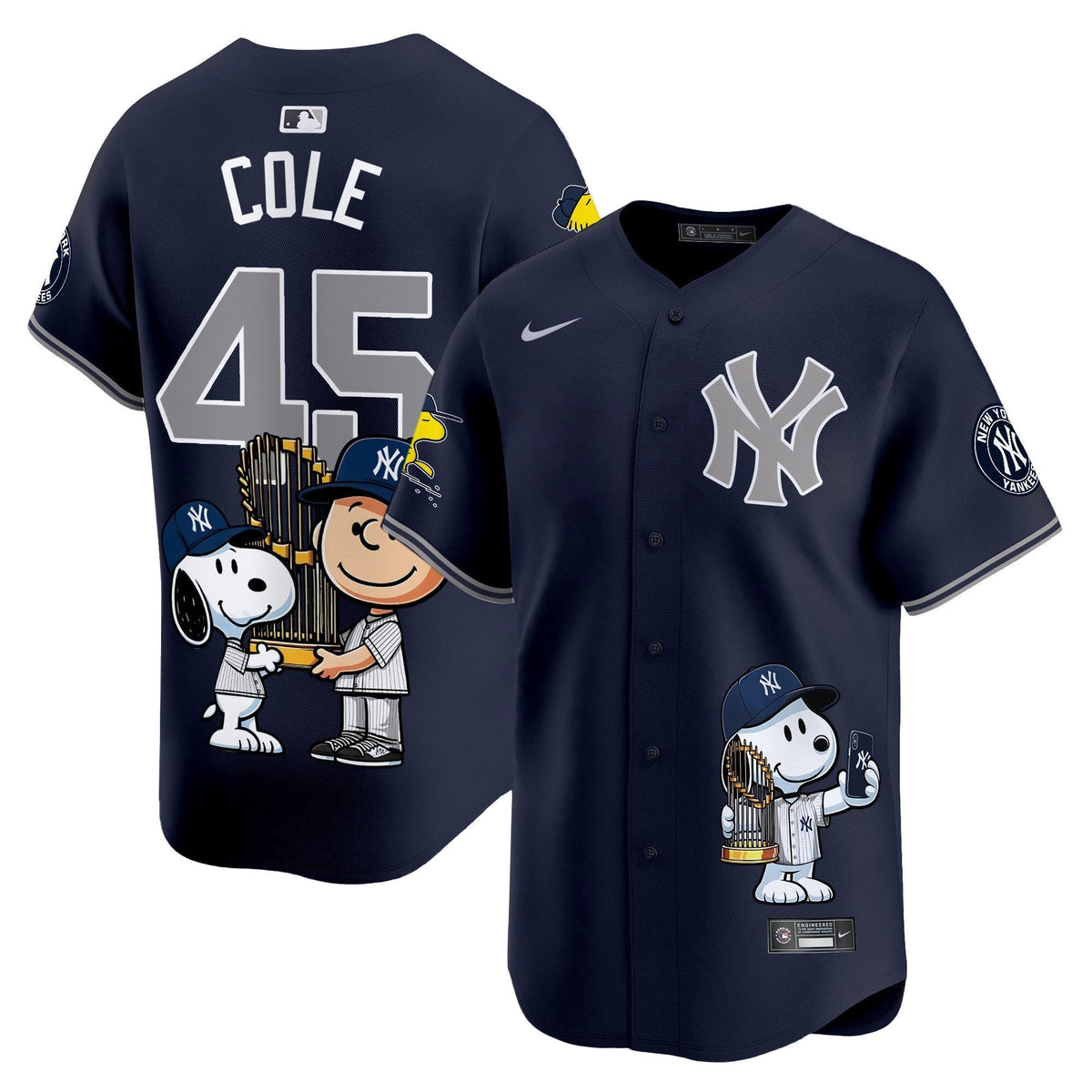 Unisex New York Yankees Peanut Snoopy Vapor Premier Limited Jersey - Printed