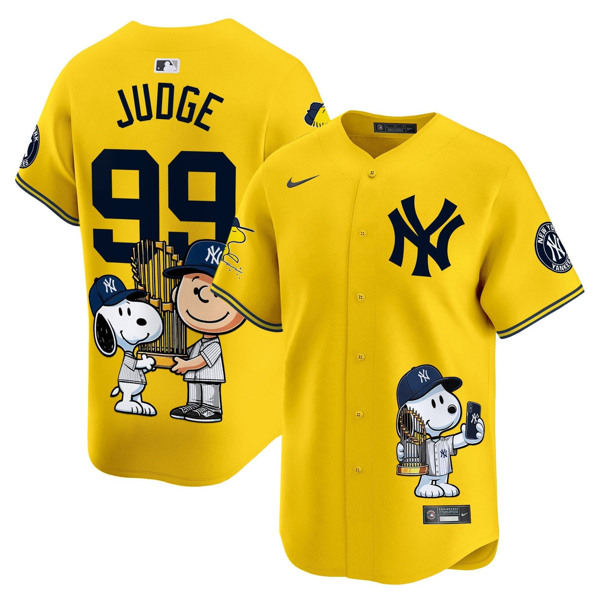 Unisex New York Yankees Peanut Snoopy Vapor Premier Limited Jersey - Printed