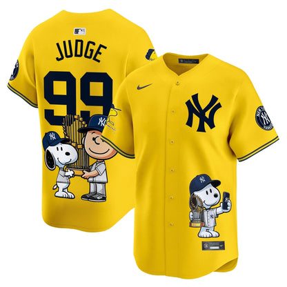 Unisex New York Yankees Peanut Snoopy Vapor Premier Limited Jersey - Printed