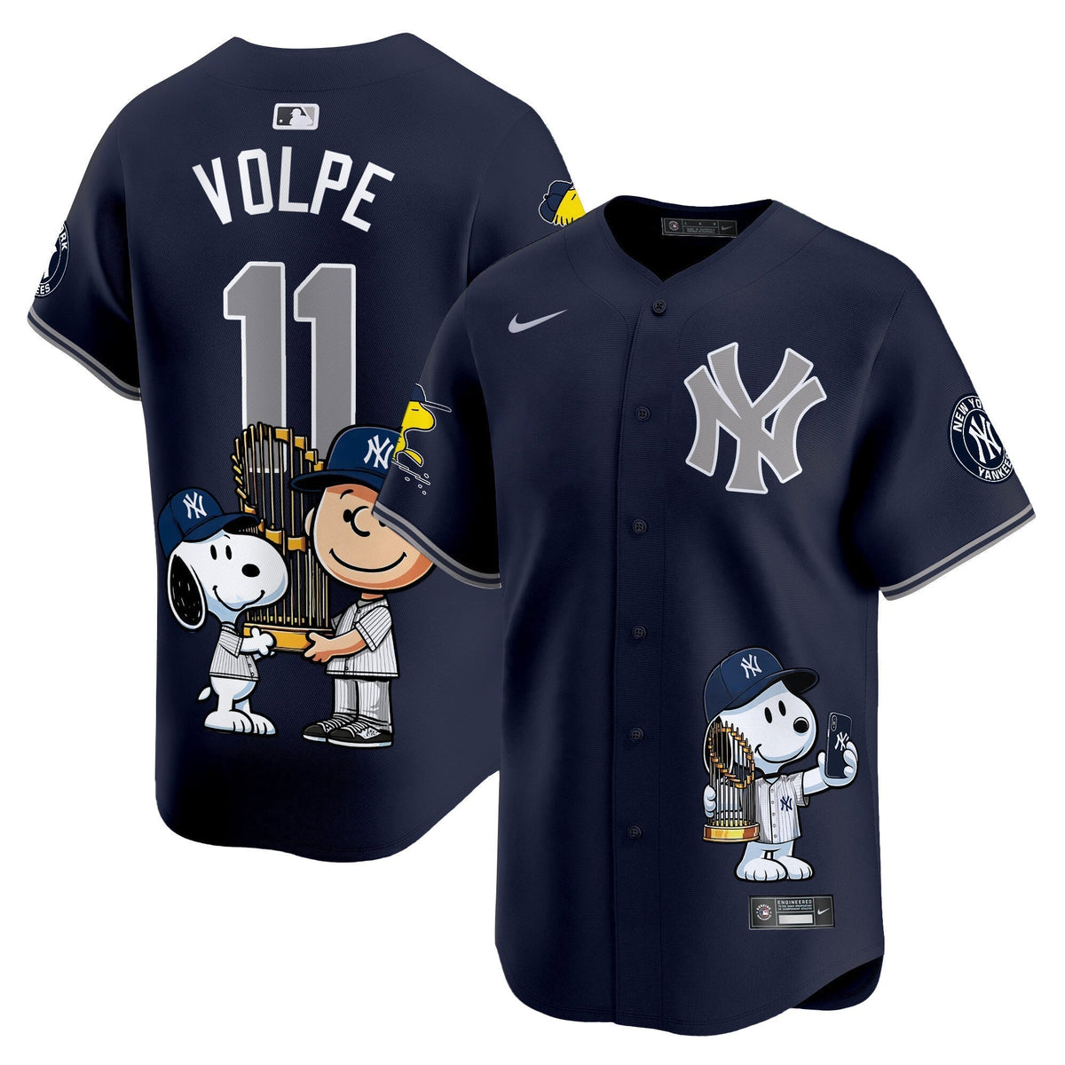 Unisex New York Yankees Peanut Snoopy Vapor Premier Limited Jersey - Printed