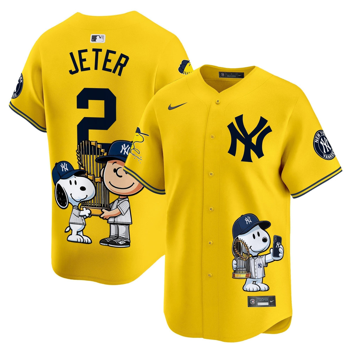 Unisex New York Yankees Peanut Snoopy Vapor Premier Limited Jersey - Printed