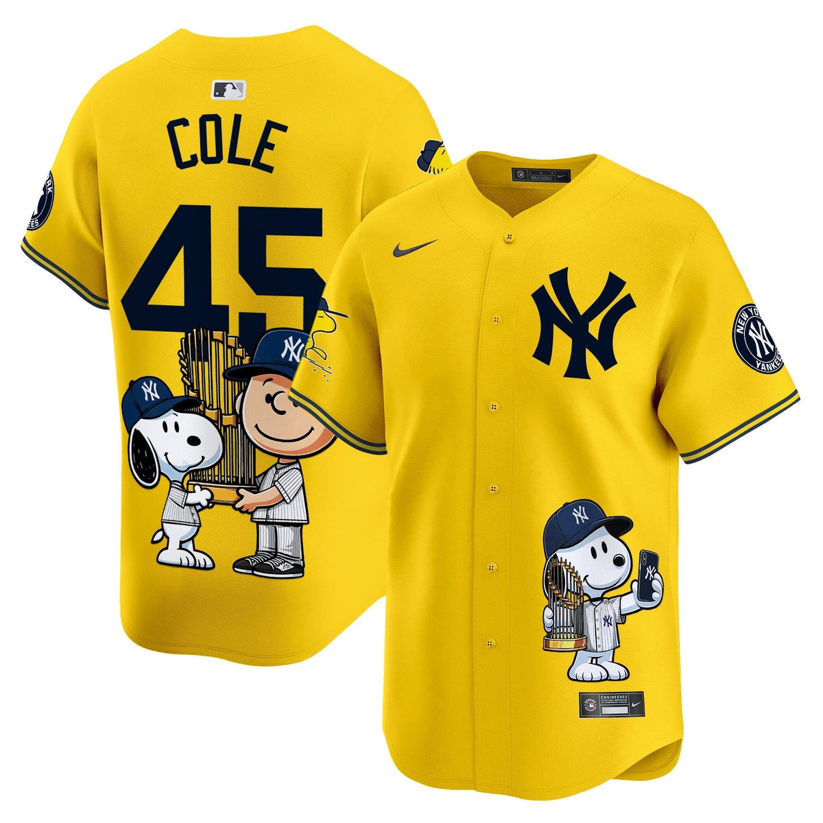 Unisex New York Yankees Peanut Snoopy Vapor Premier Limited Jersey - Printed
