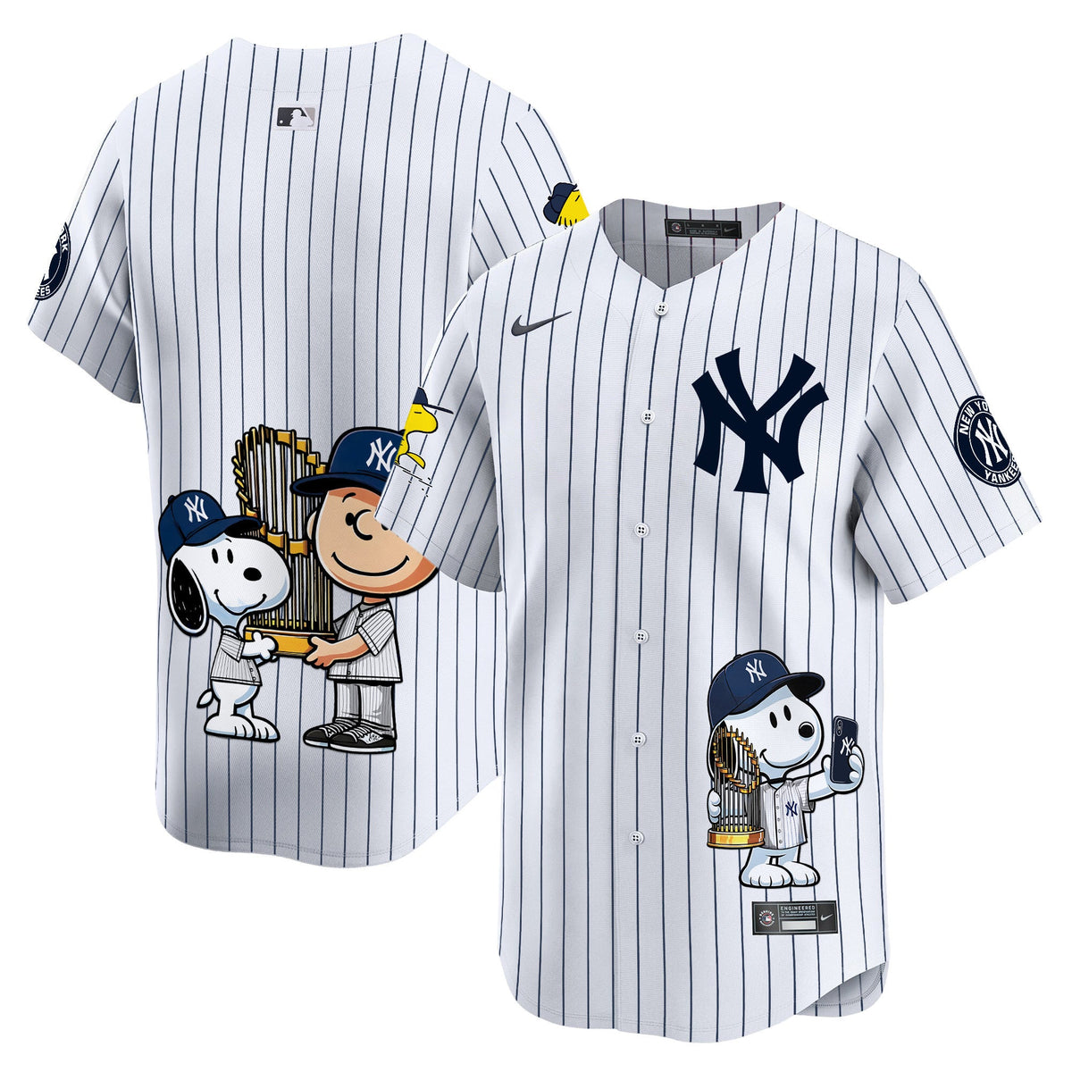 Unisex New York Yankees Peanut Snoopy Vapor Premier Limited Jersey - Printed