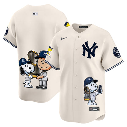 Unisex New York Yankees Peanut Snoopy Vapor Premier Limited Jersey - Printed