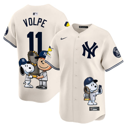 Unisex New York Yankees Peanut Snoopy Vapor Premier Limited Jersey - Printed