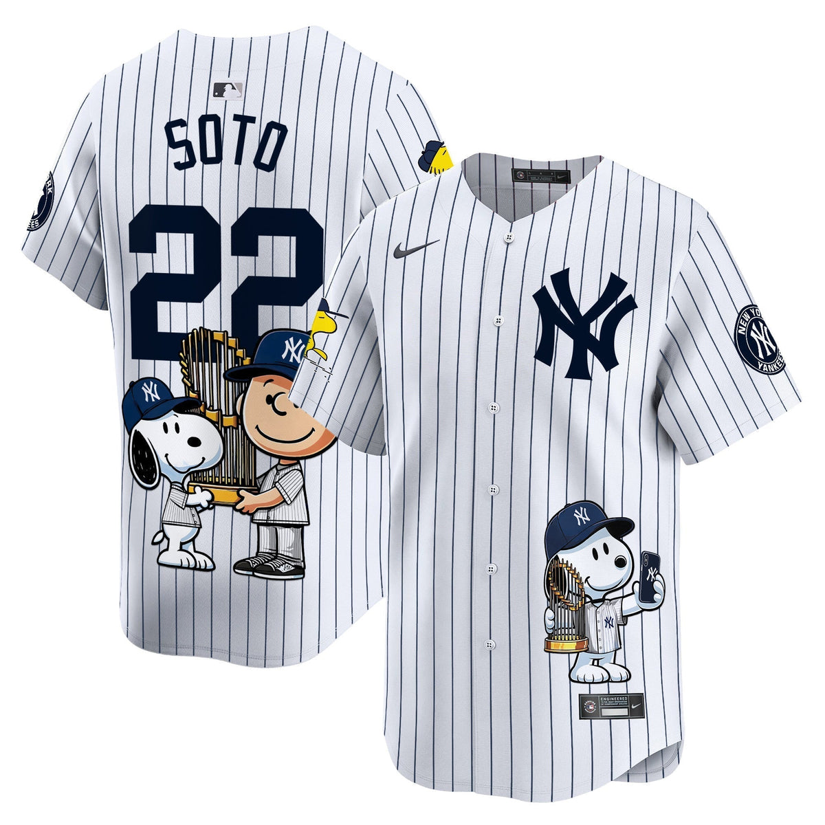 Unisex New York Yankees Peanut Snoopy Vapor Premier Limited Jersey - Printed