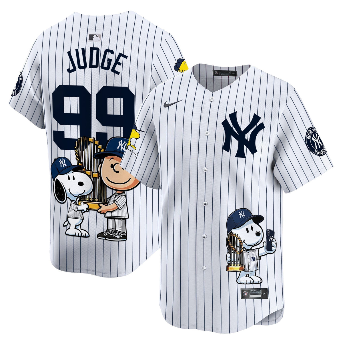 Unisex New York Yankees Peanut Snoopy Vapor Premier Limited Jersey - Printed