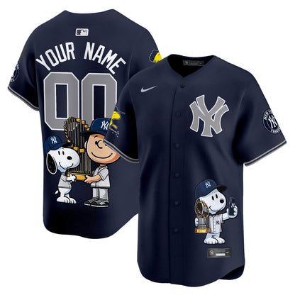 New York Yankees Peanut Snoopy Vapor Premier Limited Custom Jersey - Printed