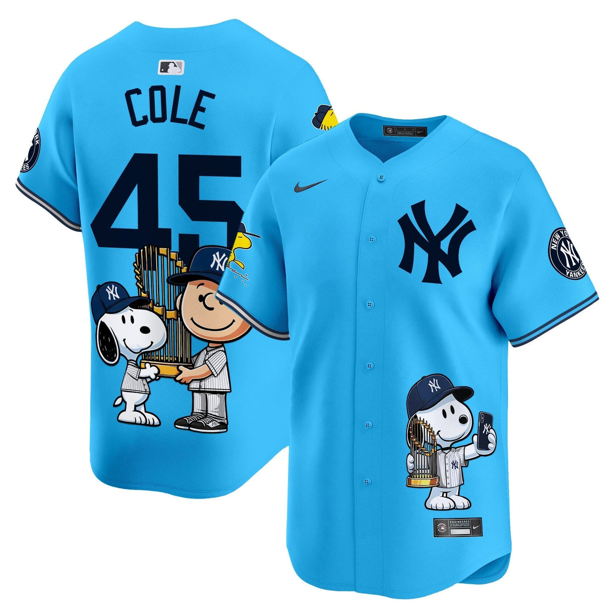 Unisex New York Yankees Peanut Snoopy Vapor Premier Limited Jersey - Printed
