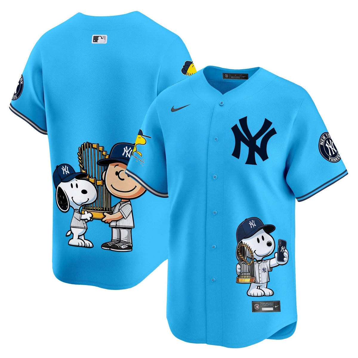 Unisex New York Yankees Peanut Snoopy Vapor Premier Limited Jersey - Printed