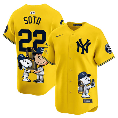 Unisex New York Yankees Peanut Snoopy Vapor Premier Limited Jersey - Printed