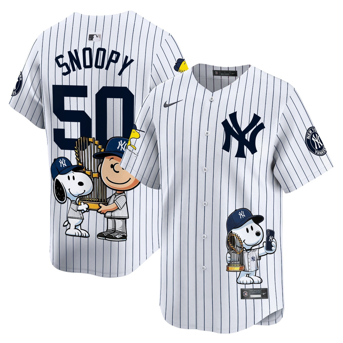 Unisex New York Yankees Peanut Snoopy Vapor Premier Limited Jersey - Printed