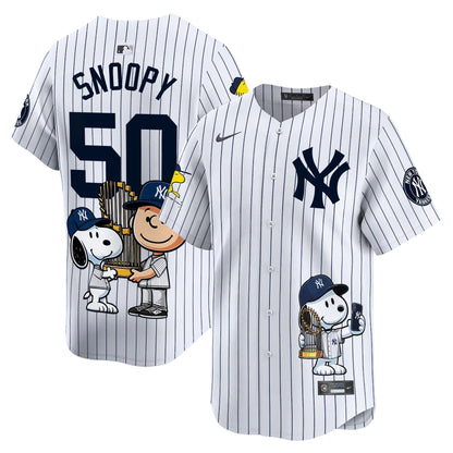 Unisex New York Yankees Peanut Snoopy Vapor Premier Limited Jersey - Printed