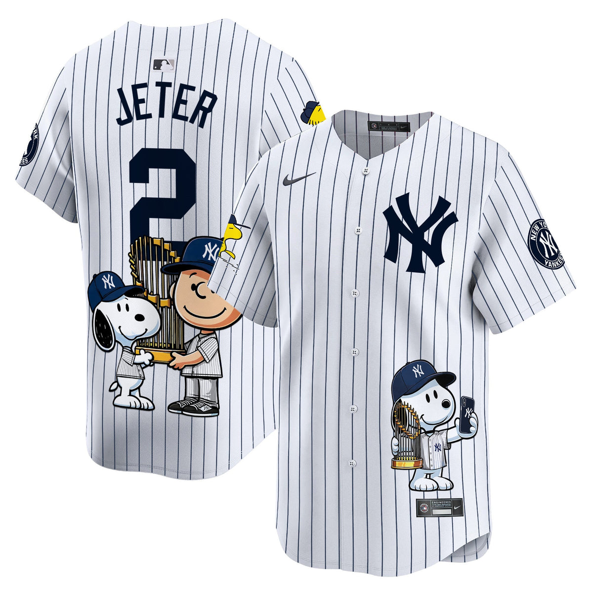 Unisex New York Yankees Peanut Snoopy Vapor Premier Limited Jersey - Printed