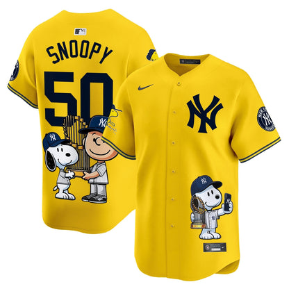 Unisex New York Yankees Peanut Snoopy Vapor Premier Limited Jersey - Printed
