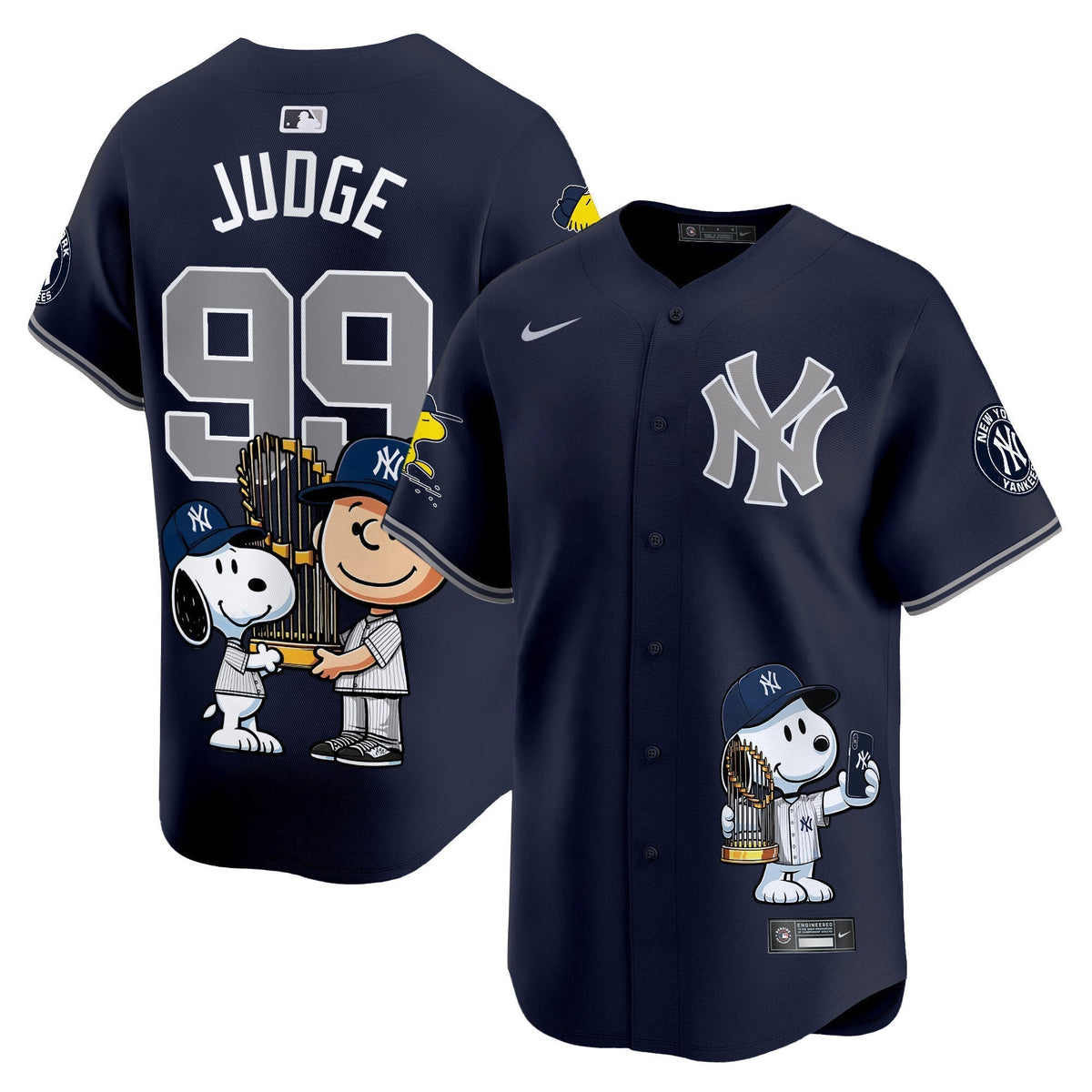 Unisex New York Yankees Peanut Snoopy Vapor Premier Limited Jersey - Printed