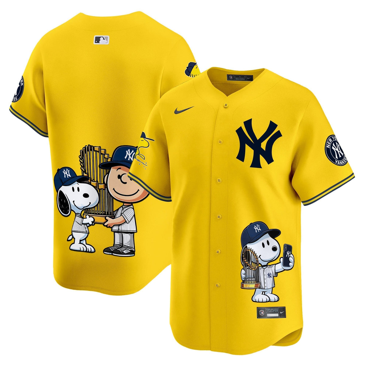 Unisex New York Yankees Peanut Snoopy Vapor Premier Limited Jersey - Printed