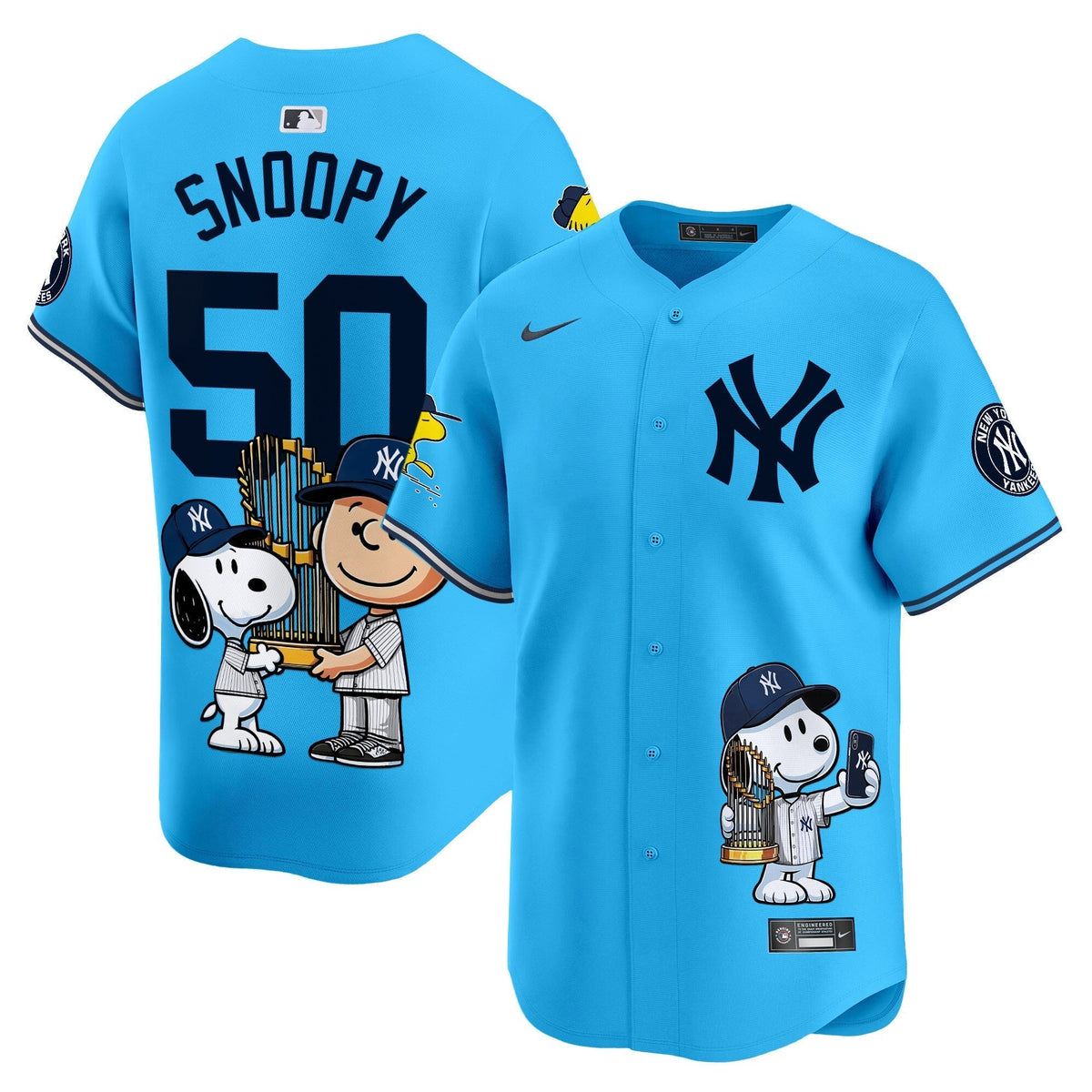 Unisex New York Yankees Peanut Snoopy Vapor Premier Limited Jersey - Printed